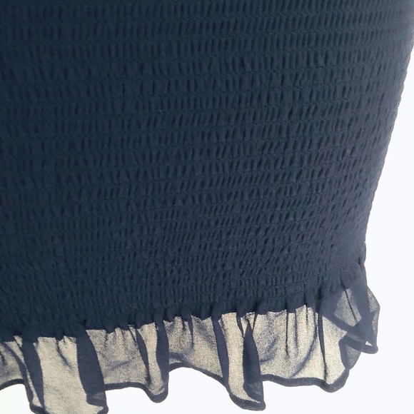 RELISTING SOON: Wilfred Luella Smocked Navy Blue Mini Dress - Picture 11 of 16